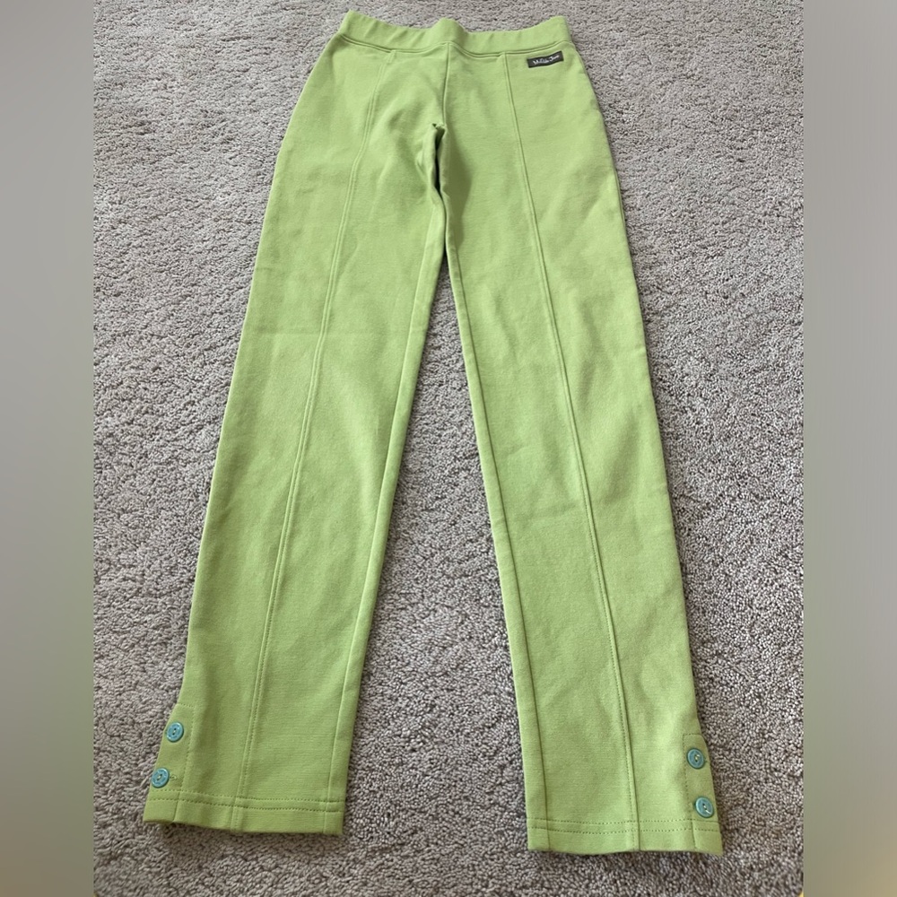 Matilda Jane size 12 Secret Fields Mistletoe Rider Pants Green